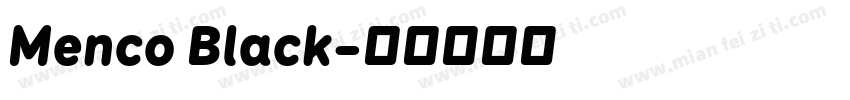 Menco Black字体转换